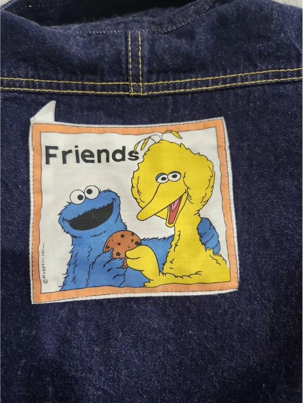 Vintage 1980s Seasame Street Kids Jean Jacket Rare Size 6